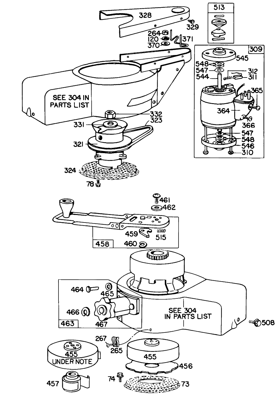 (2) Rewind Starter Assys. Diagram and Parts List for 81702-0144-XX  Briggs and Stratton Engine